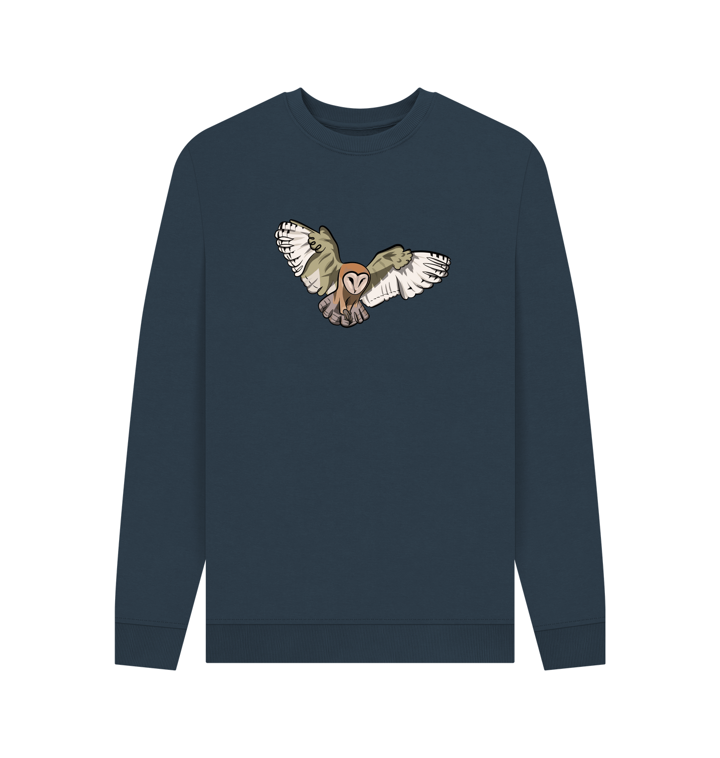 Navy Blue Printed Sweater Front