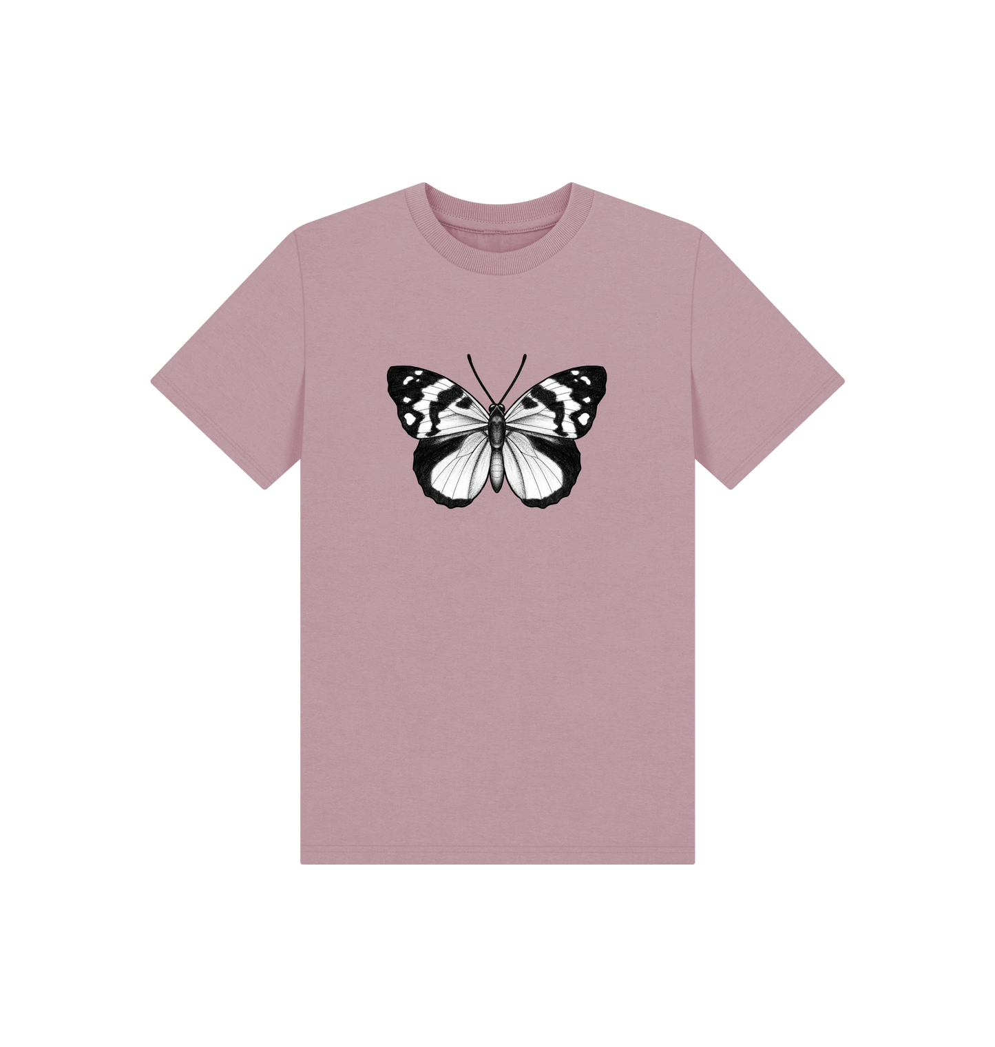 Mauve Printed Kids T-Shirt Front