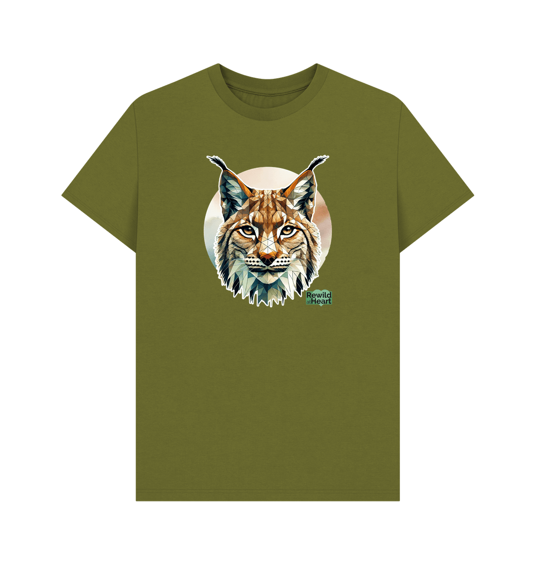 Moss Green Primal Lynx Men's T-Shirt