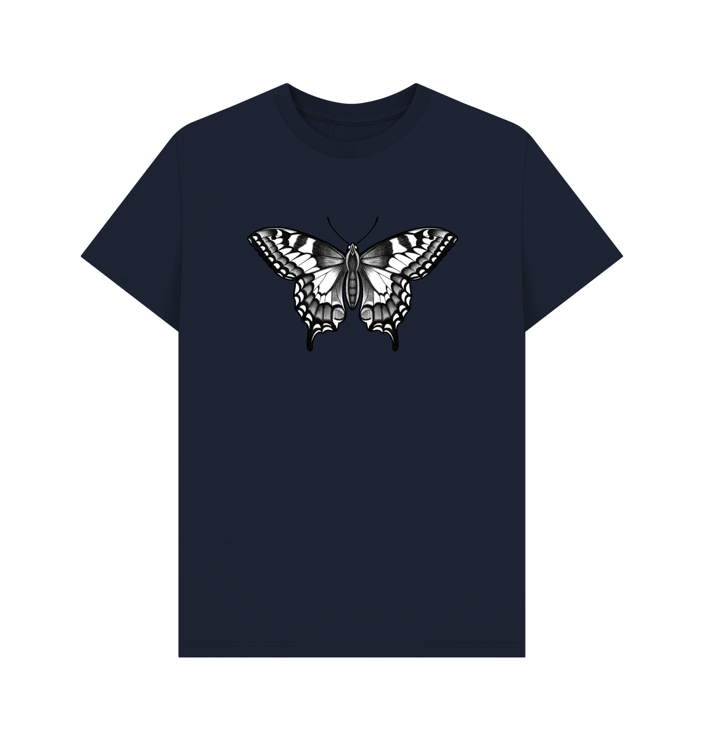 Navy Blue Printed T-shirt Front