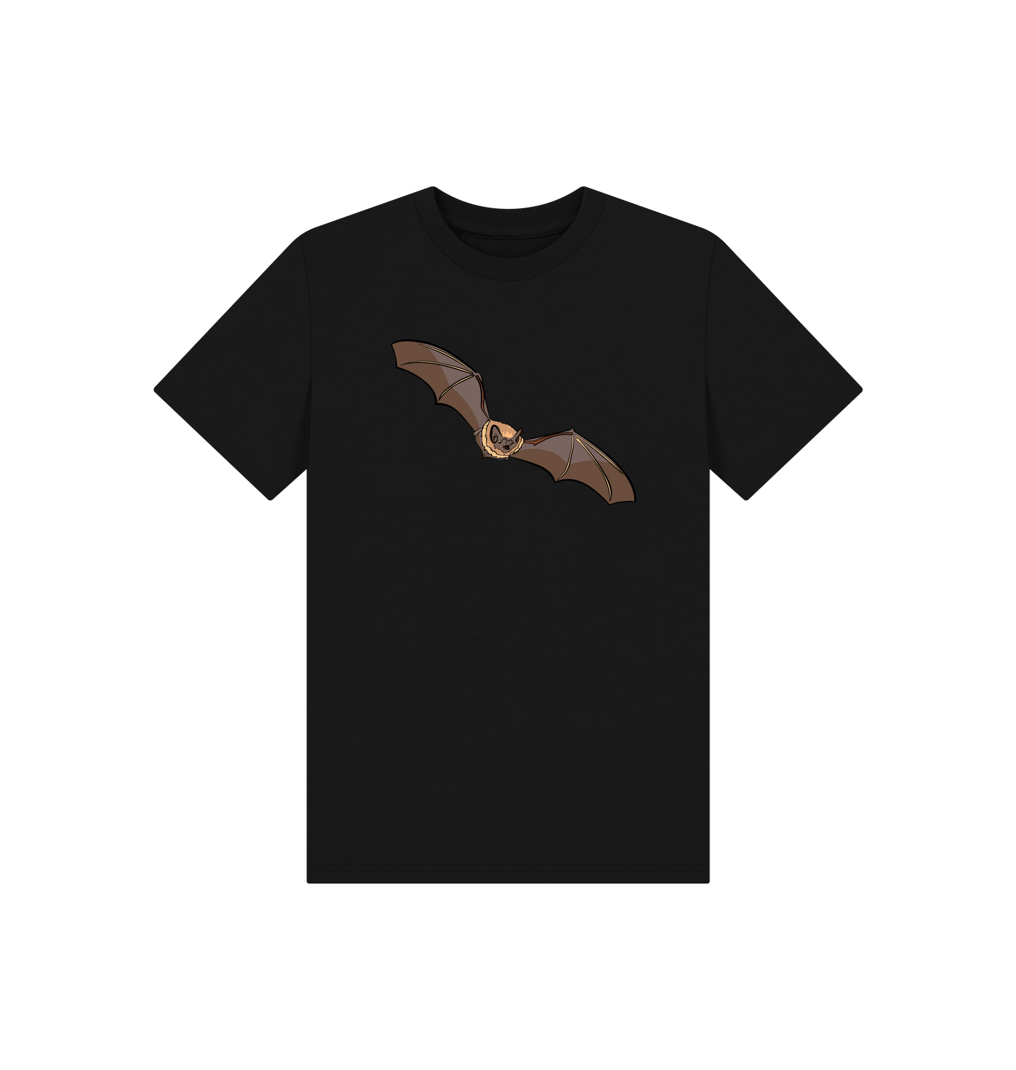 Black Printed Kids T-Shirt Front