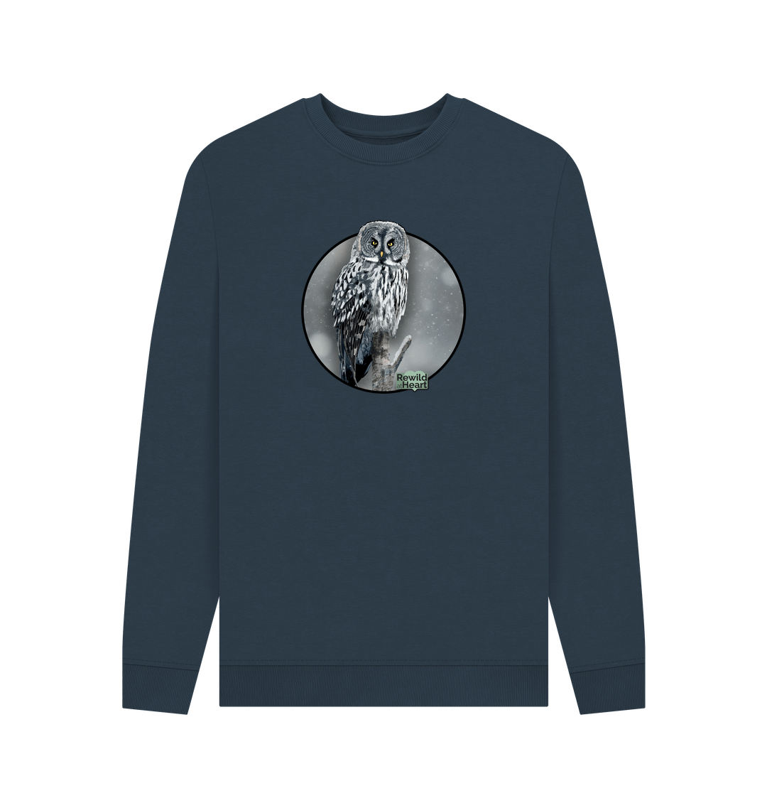Navy Blue Printed Sweater