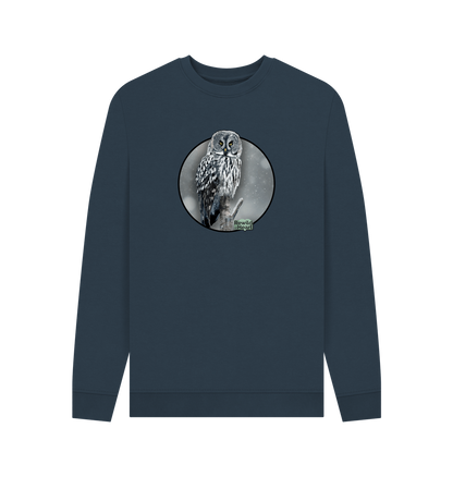 Navy Blue Printed Sweater