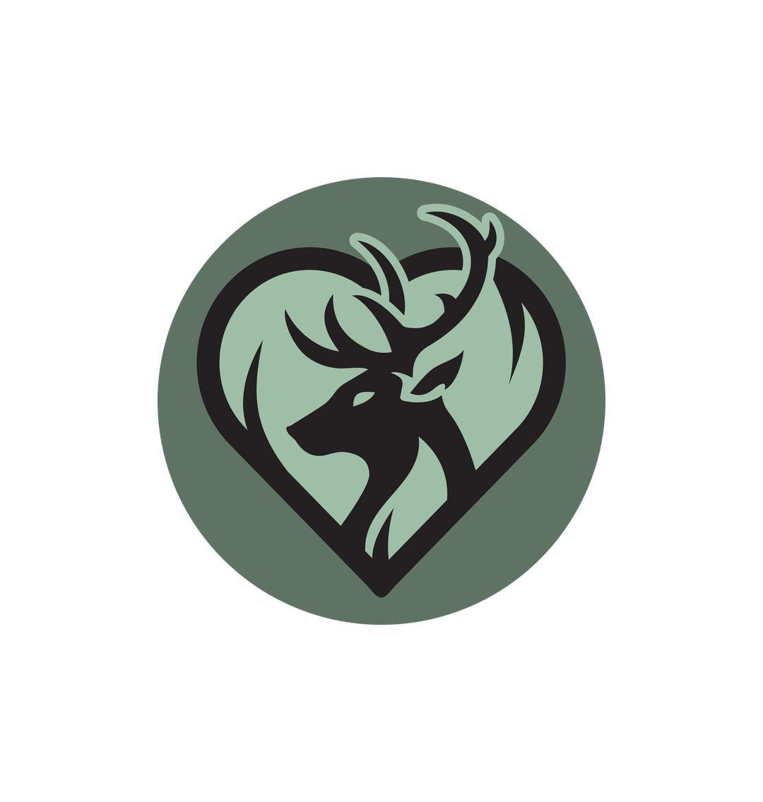 White Rewild at Heart Stag Logo Sticker