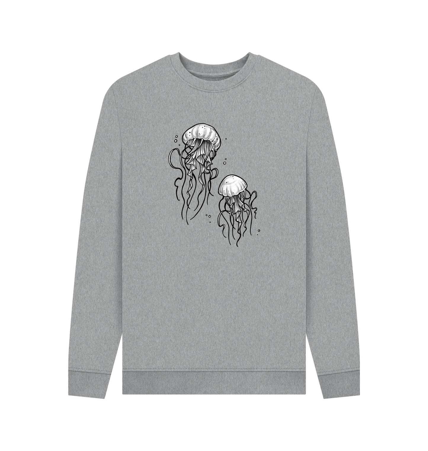 Light Heather Printed Sweater Front