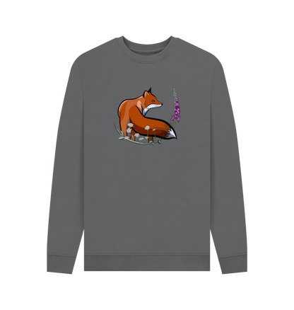 Slate Grey Printed Sweater Front