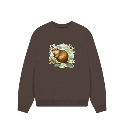 Chocolate Beaver Riverbank Women's Oversized Jumper