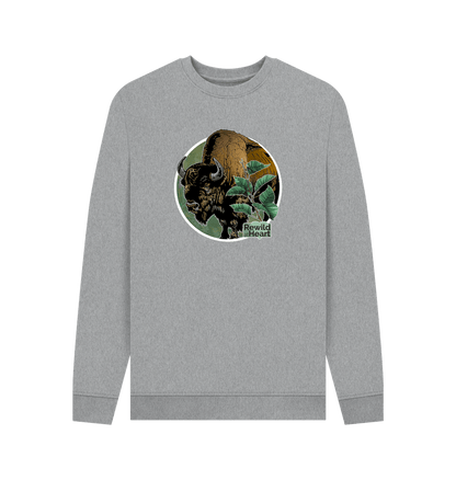 Light Heather Bison Woodland Men's Sweater