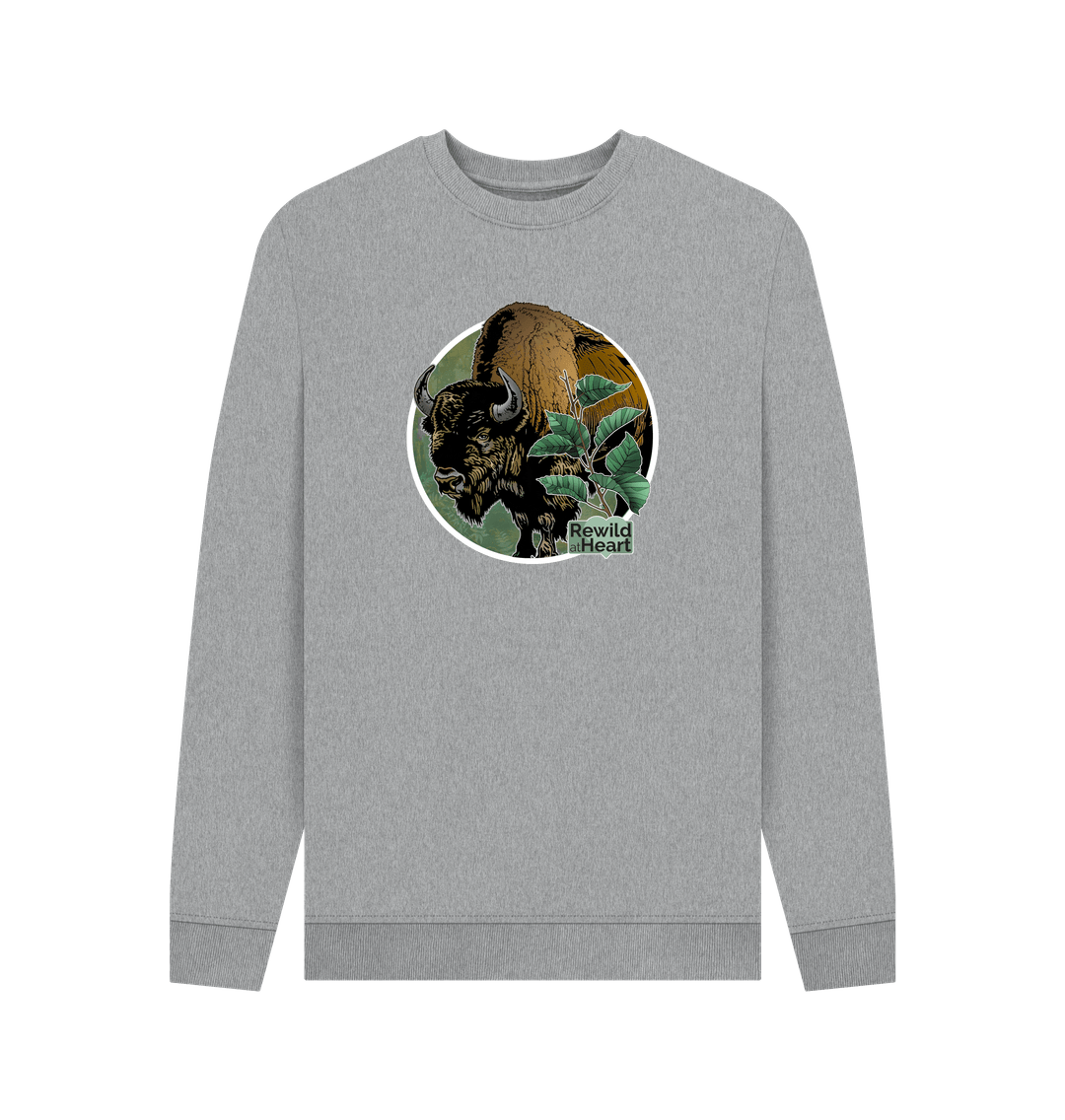 Light Heather Printed Sweater Front