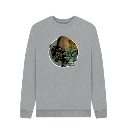 Light Heather Printed Sweater Front