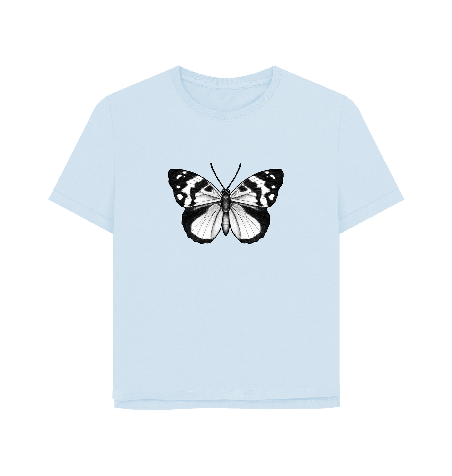 Sky Blue Printed T-shirt Front