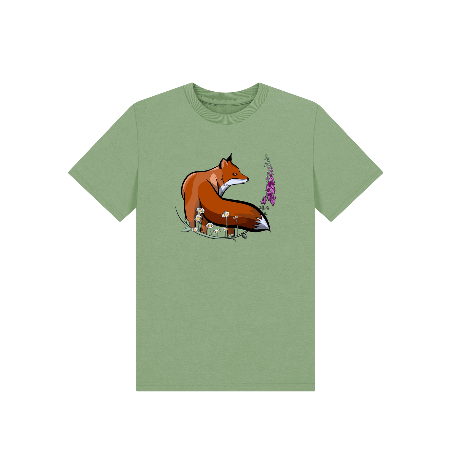 Sage Printed Kids T-Shirt Front
