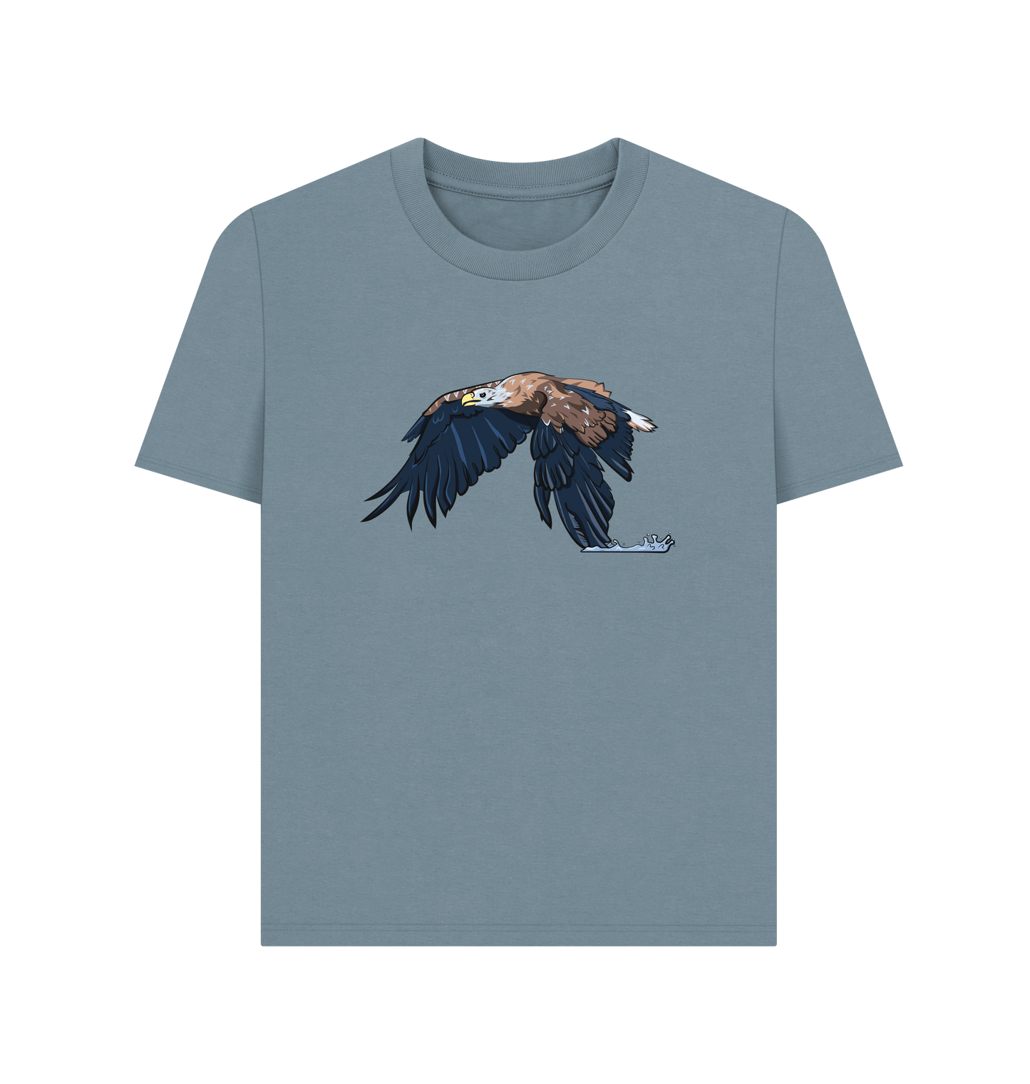 Stone Blue Printed T-shirt Front