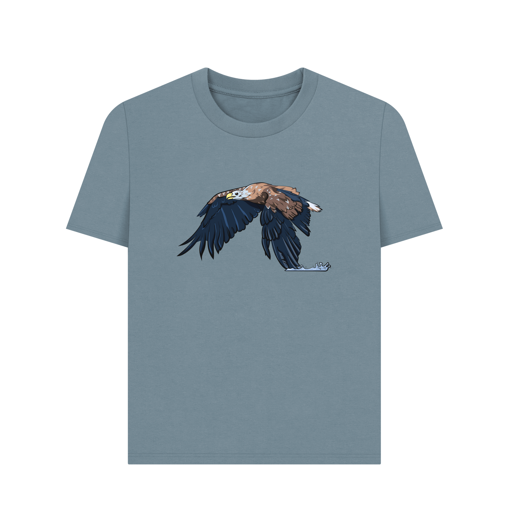 Stone Blue Printed T-shirt Front