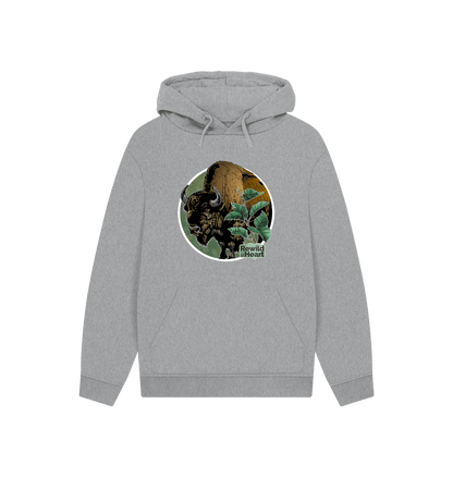 Athletic Grey Bison Woodland Hoodie