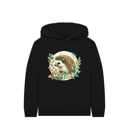 Black Hedgehog Harmony Kids Hoodie