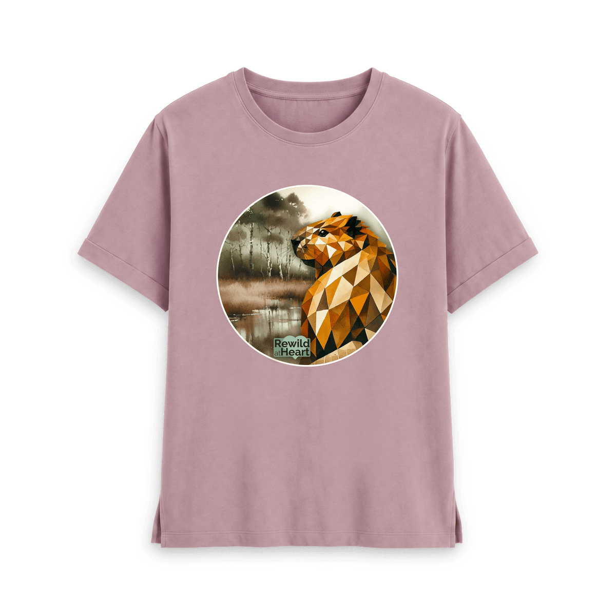 Mauve Printed T-shirt Front