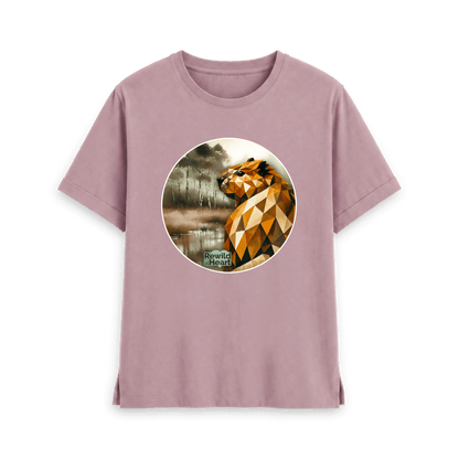 Mauve Printed T-shirt Front
