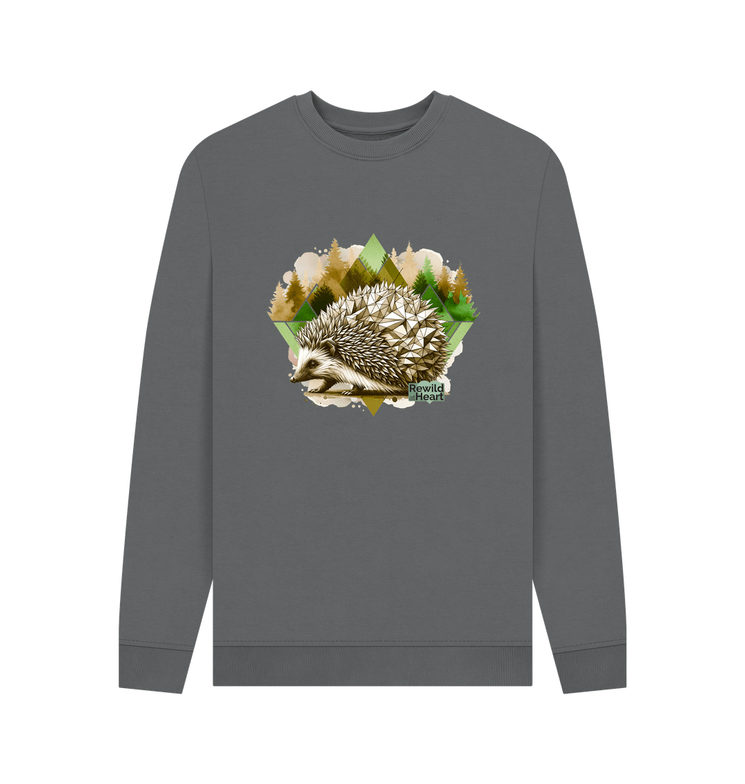 Slate Grey Printed Sweater Front