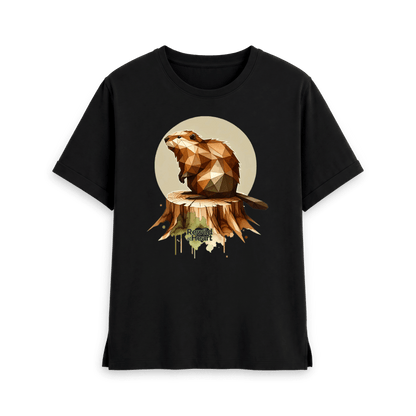 Black Printed T-shirt Front