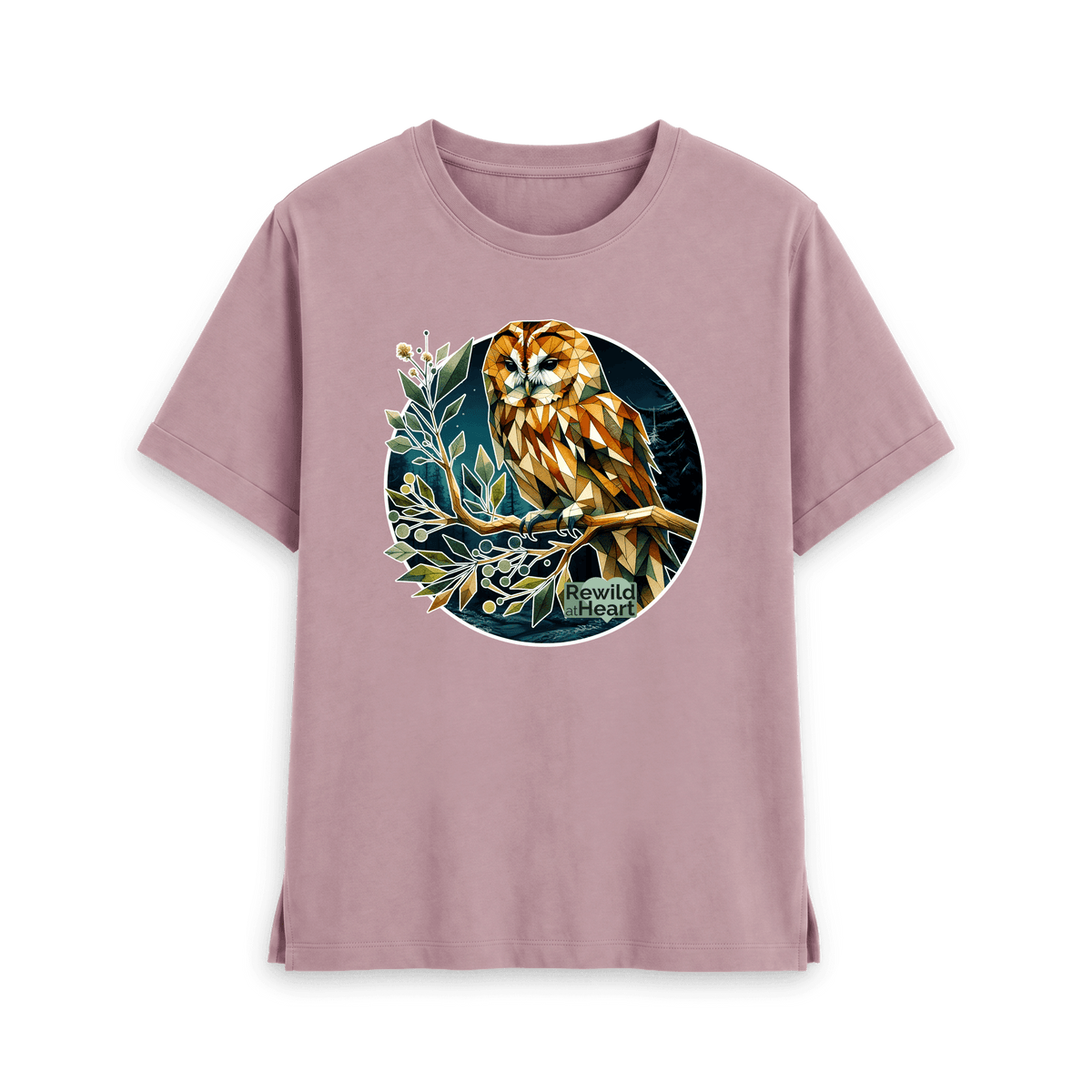 Mauve Printed T-shirt Front