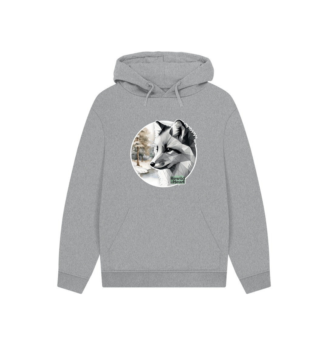 Athletic Grey Silent Arctic Fox Hoodie