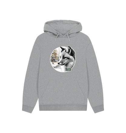 Athletic Grey Silent Arctic Fox Hoodie