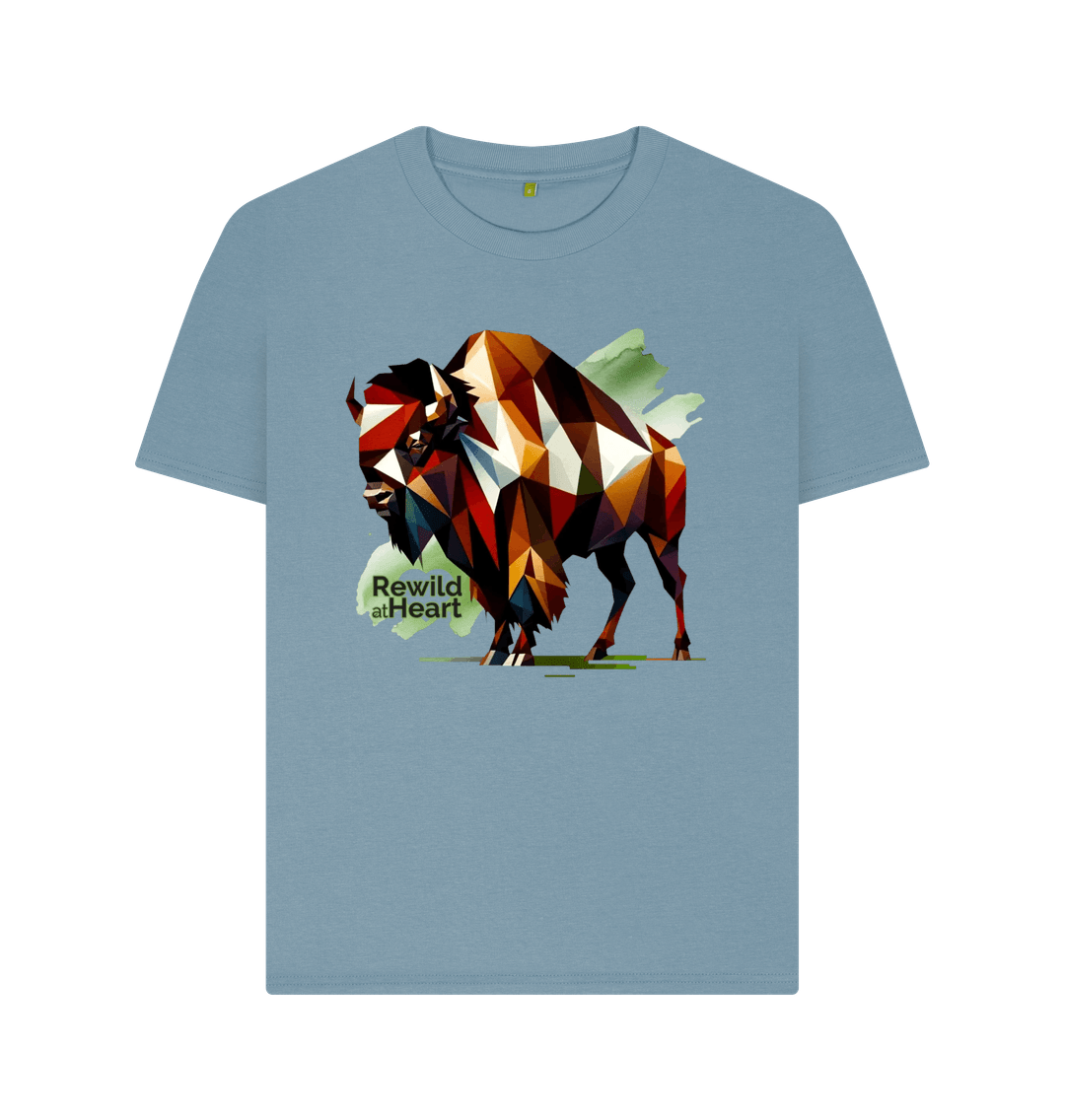 Stone Blue European Bison | Women's Classic Tee