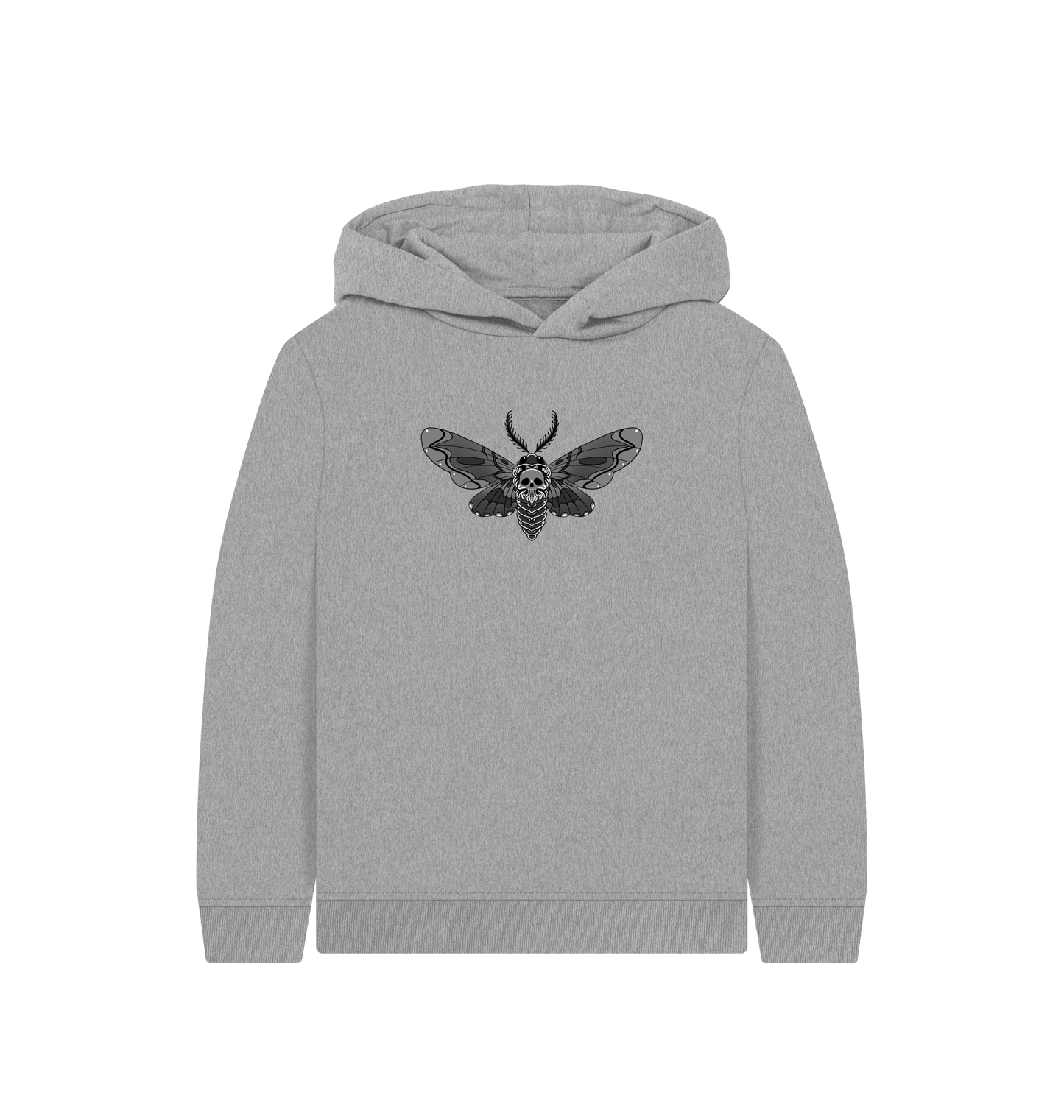 Athletic Grey Printed Kids Hoodie Front