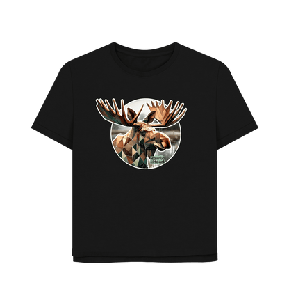 Black Guardian Elk Women's Relaxed-Fit T-Shirt