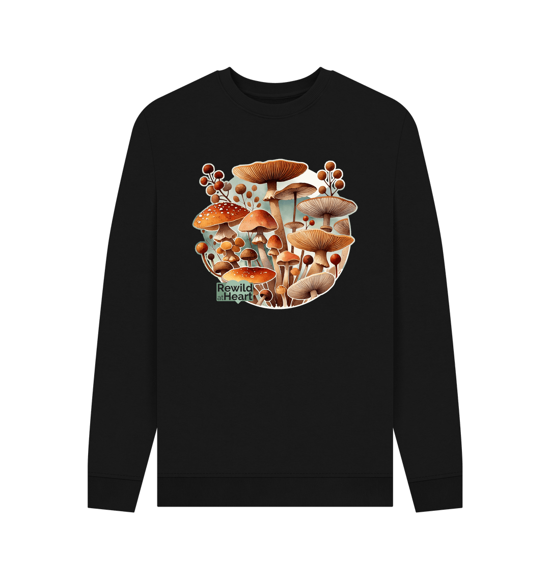 Black Printed Sweater Front