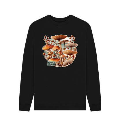 Black Printed Sweater Front