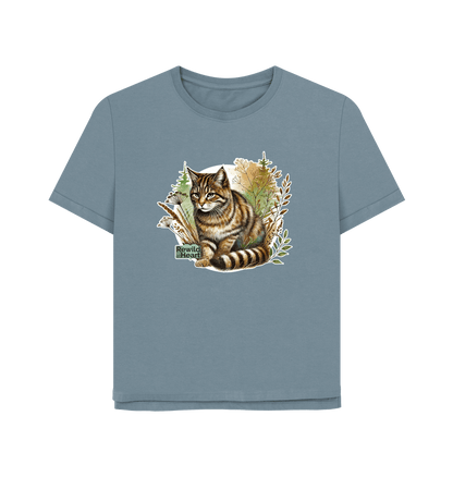 Stone Blue Wildcat Wilderness Women's Relaxed-Fit T-Shirt