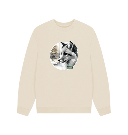 Oat Silent Arctic Fox Men's Oversized Sweater