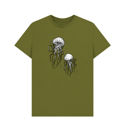 Moss Green Printed T-shirt Front