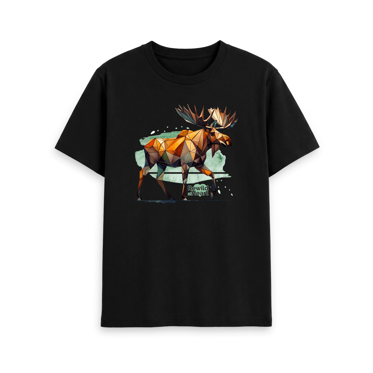 Black Printed T-shirt Front