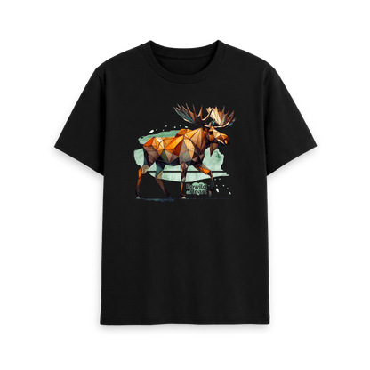 Black Printed T-shirt Front