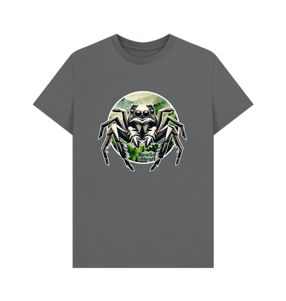 Slate Grey Wild Jumping Spider Men's T-Shirt