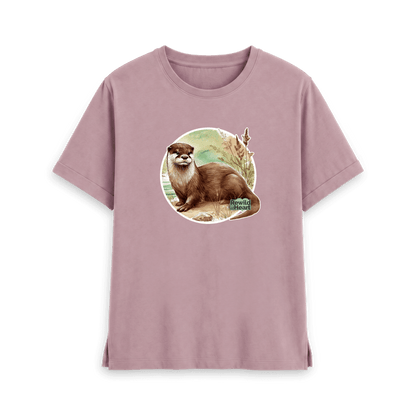 Mauve Printed T-shirt Front