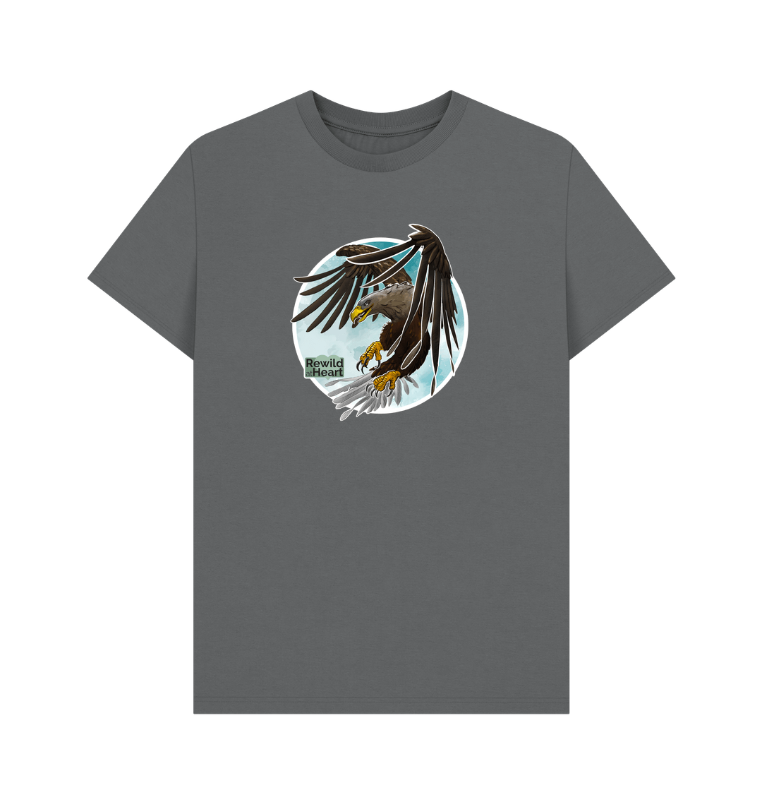 Slate Grey White-Tailed Eagle Flight Men's T-Shirt