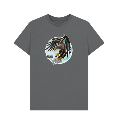 Slate Grey White-Tailed Eagle Flight Men's T-Shirt