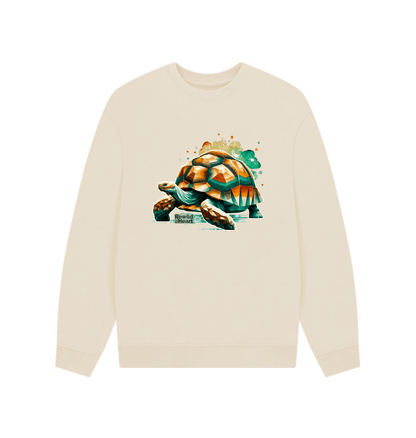 Oat Giant Tortoise Wildflower Men's Oversized Sweater