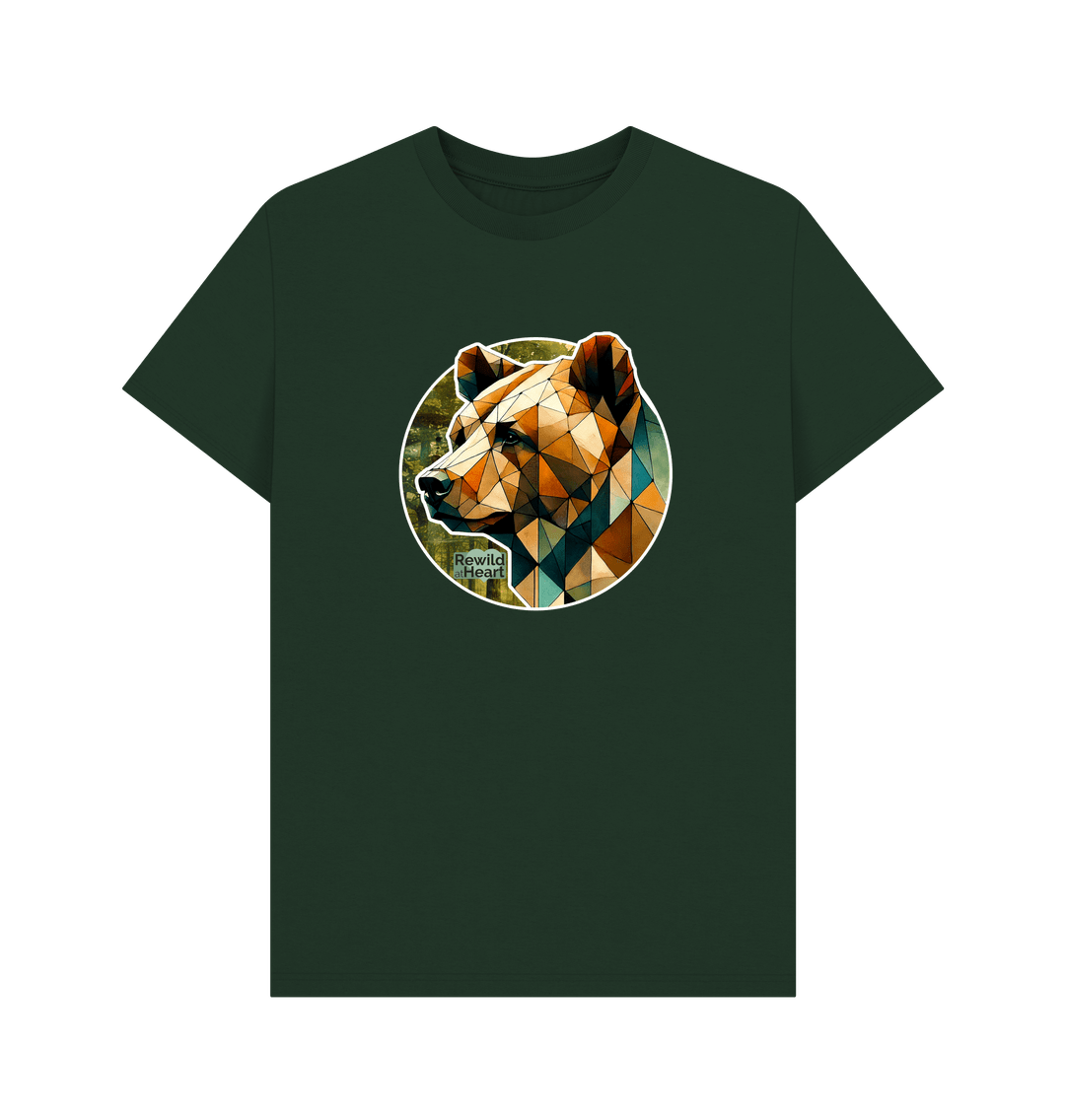 Evergreen Brown Bear Forest Men's T-Shirt