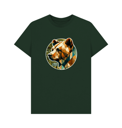 Evergreen Brown Bear Forest Men's T-Shirt