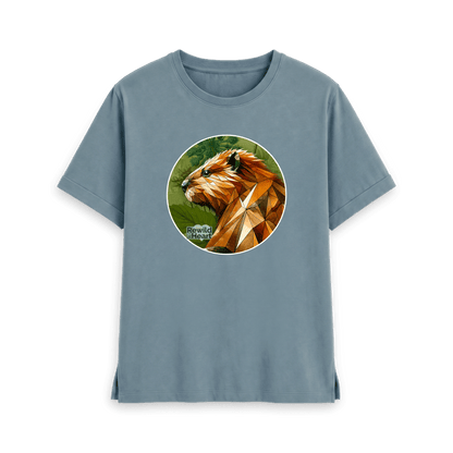 Stone Blue Printed T-shirt Front