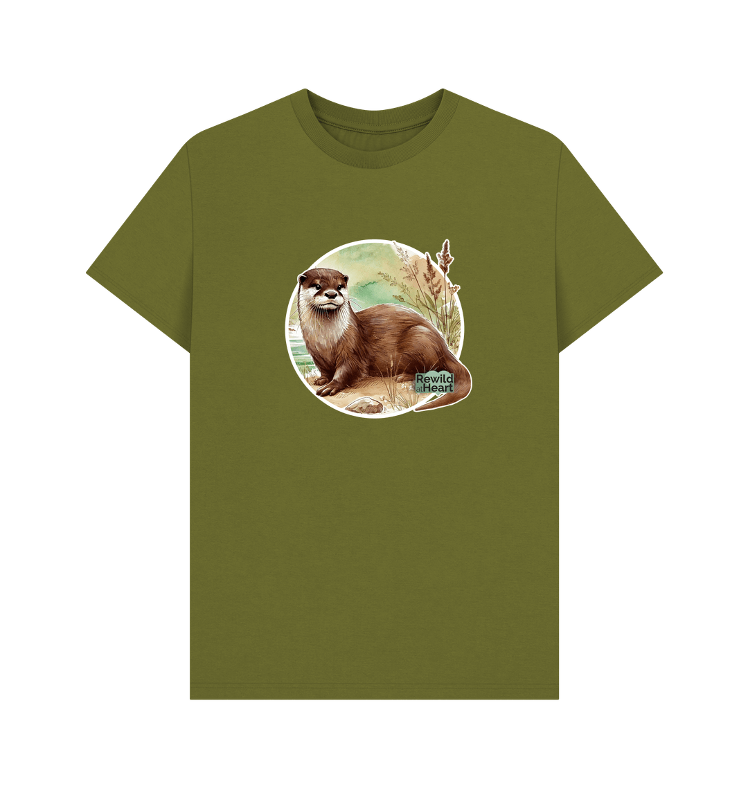 Moss Green Riverside Otter Men's T-Shirt