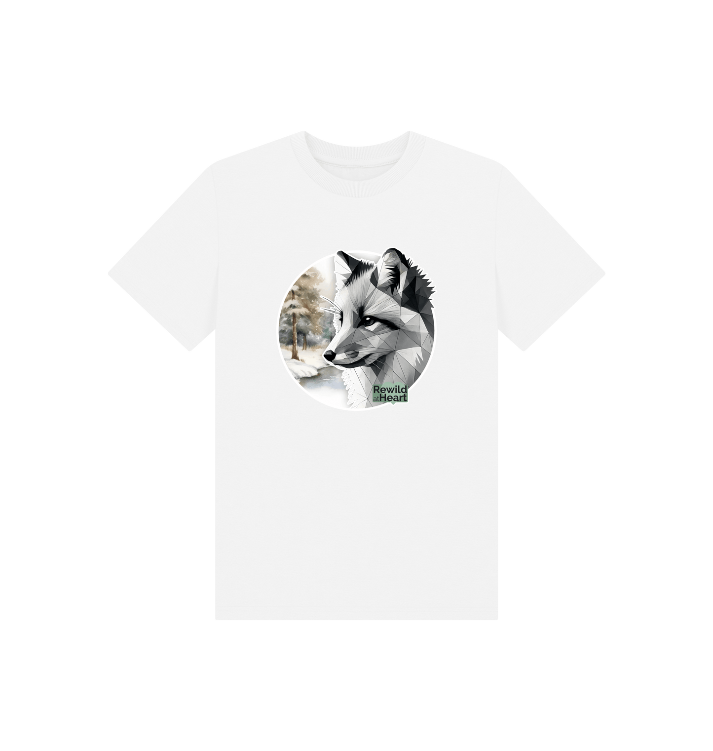 White Printed Kids T-Shirt Front