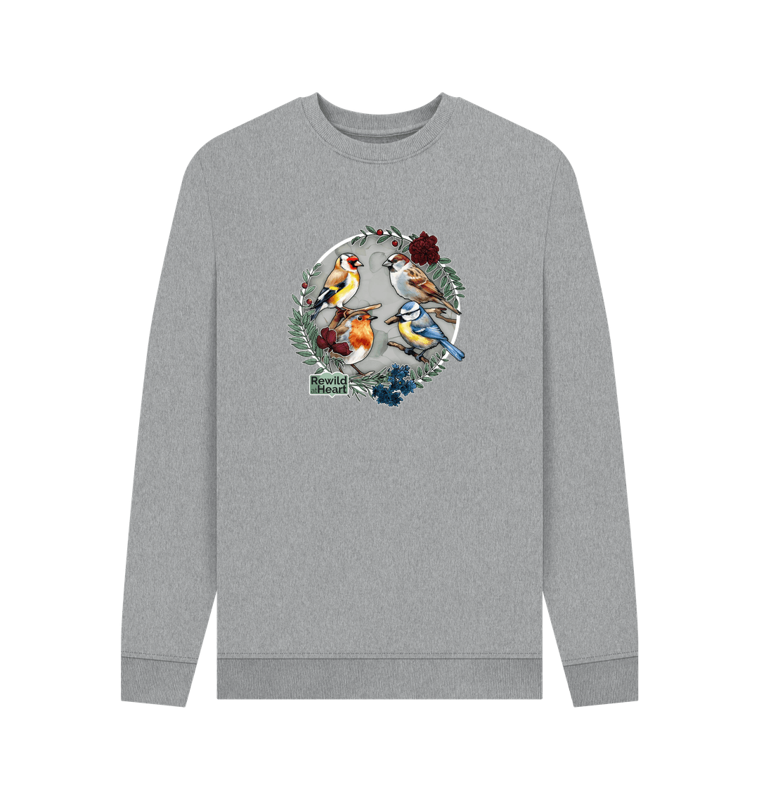 Light Heather Printed Sweater Front