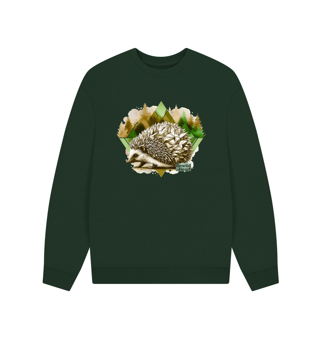 Evergreen Hedgehog Men's Oversized Sweater