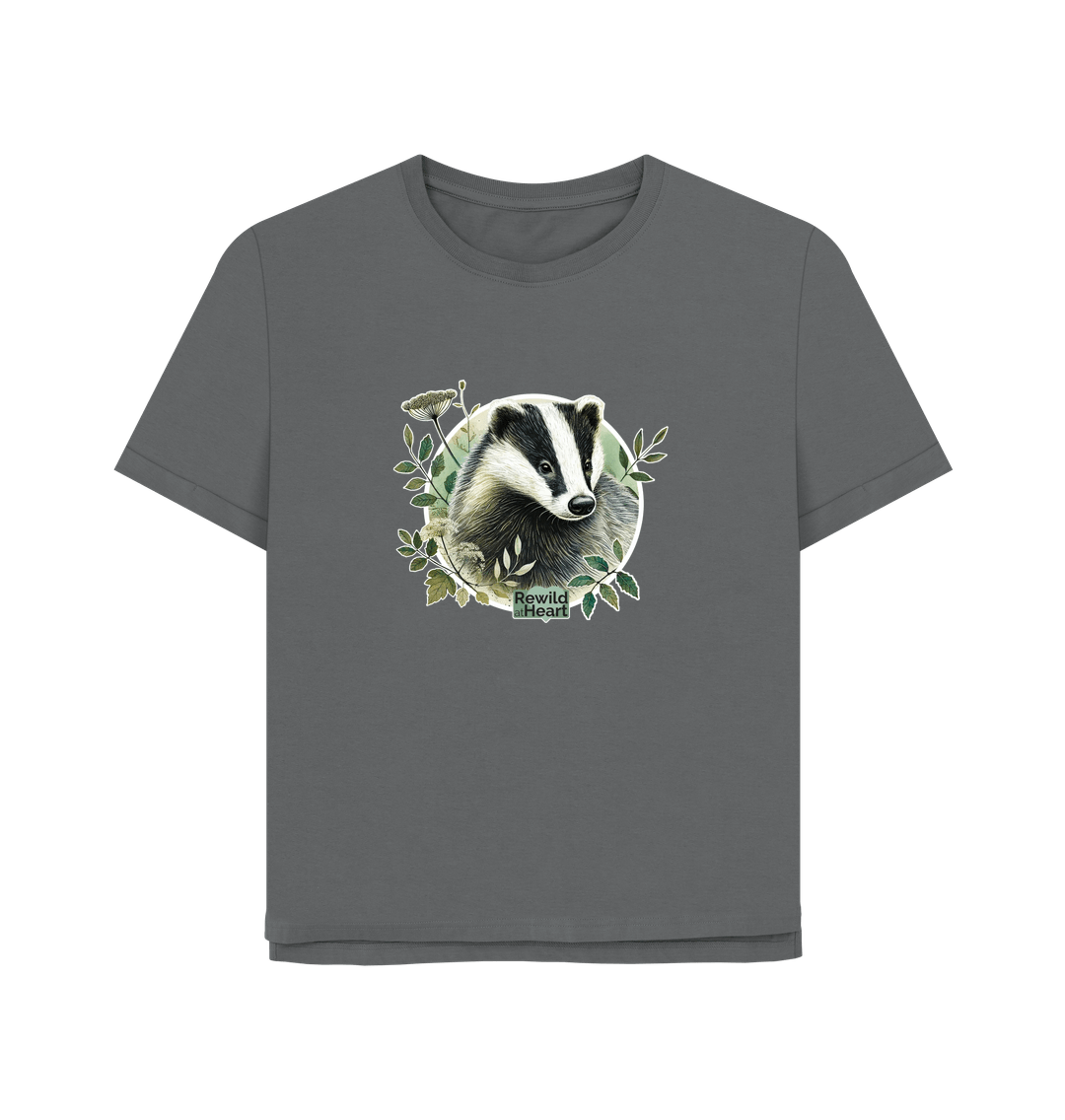 Slate Grey Badger Wanderer Women's Relaxed-Fit T-Shirt